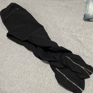 Black cotton twill pants